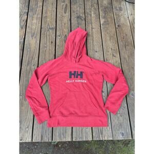 Helly Hansen HH Logo Hoodie Women’s Size S Red Outdoor Hiking